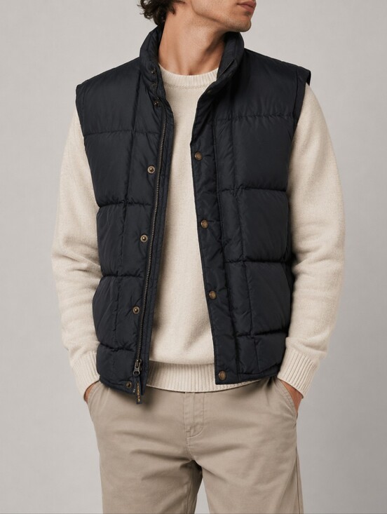 Woolrich Other - Vintage Woolrich Black Quilted Down Puffer Vest Jacket Mens Size Large
